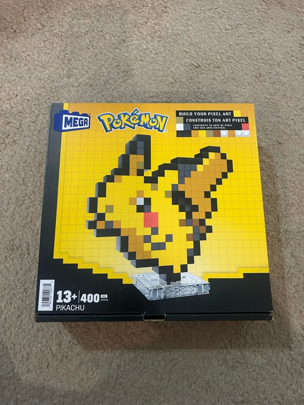 Pokemon Mega Pixel Art Pikachu Yellow Black Red